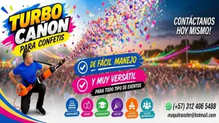 Cañón Turbo de Confeti para Eventos