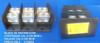 Bloque de Distribución Eléctrica - 3 Fases
