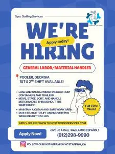 Now Hiring General Labor