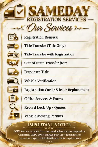 Servicios de Registro el Mismo Día