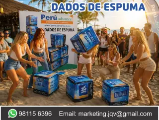 Dados de espuma publicitarios afull color de 50 cm