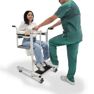 Silla de Transferencia Hidráulica con Elevador y Asiento Cómodo