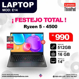 Laptop LENOVO THINKPAD Ryzen 5 4500