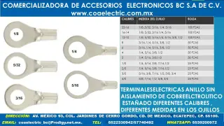 Anillos Terminales Eléctricos - Disponibles en Varios Tamaños