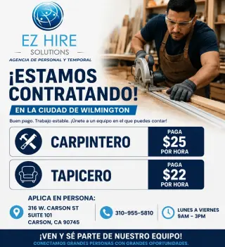 🪑 Tapicero – ¡Estamos Contratando!