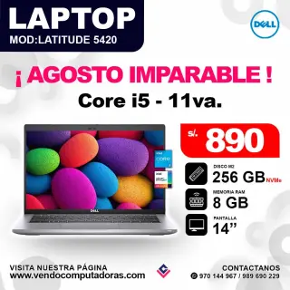 Laptop DELL core i5 - 11va. / Latitude 5420