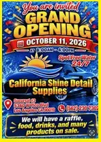 Gran Apertura de California Shine Detail Supplies #2- 11 Octubre 2026