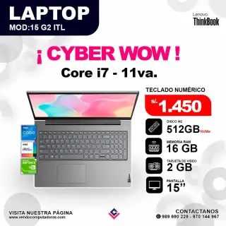 Laptop LENOVO THINKBOOK Intel core i7 - 11va.