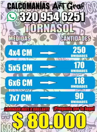 carton de calcomanias