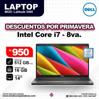 Laptop del Core i7 - 8va / 5400