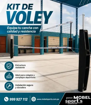 Parantes y net de voley para competencias oficiales / mobel sports