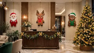 DECORACIONES EN ICOPOR NAVIDAD PARA PORTERIAS, NEGOCIOS ETC