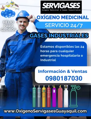 Servicios de Oxígeno Medicinal y Gases Industriales 24/7