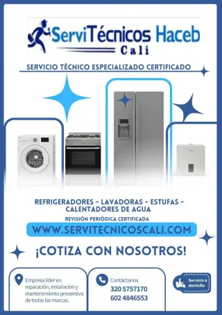 SERVITÉCNICOS HACEB CALI - REPARACIÓN MANTENIMIENTO DE ESTUFAS Y HORNOS A GAS