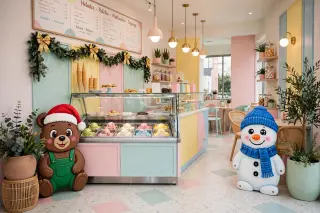 DECORACIONES EN ICOPOR NAVIDAD PARA PORTERIAS, NEGOCIOS ETC