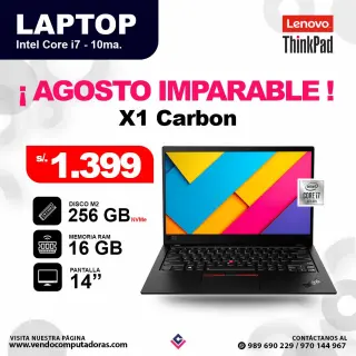 Laptop LENOVO THINKPAD core i7 - 10ma / X1 Carbon Gen 8