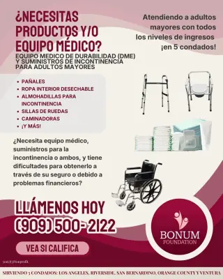Asistencia para obtener Equipo Medico y de Movilidad para Adultos Mayores