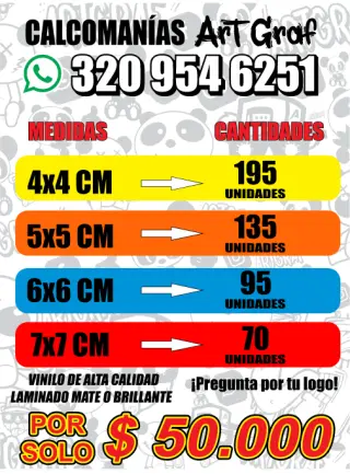 carton de calcomanias
