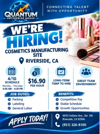 General Labor - Warehouse * Riverside, Fontana, Ontario