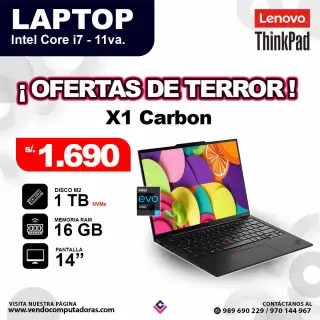 Laptop LENOVO THINKPAD core i7 - 11va / X1 Carbon Gen 9