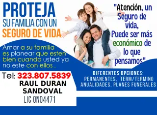 SEGURO para CUNDO TU FALTES !!