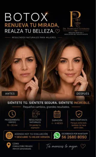 APLICACIÓN DE BÓTOX / DR. FRANCISCO ALVARADO / CIUDAD DE MÉXICO