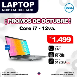 Laptop DELL core i7 - 12va. LATITUDE 5430