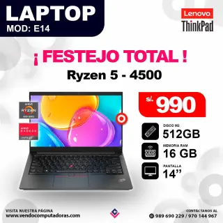 Laptop LENOVO THINKPAD Ryzen 5 4500
