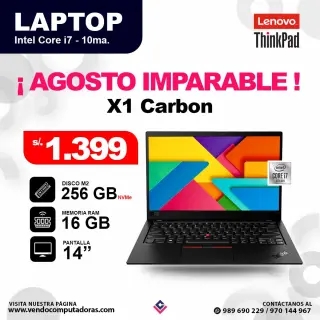 Laptop LENOVO THINKPAD core i7 - 10ma / X1 Carbon Gen 8