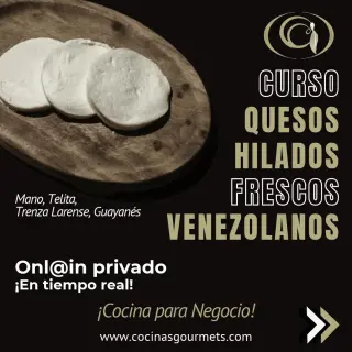 CURSO ONLINE QUESOS FRESCOS HILADOS VENEZOLANOS PARA SU COMERCIALIZACIÓN
