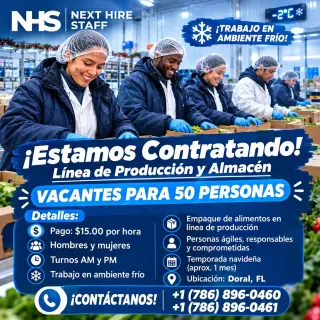 CONTRATANDO PARA TEMPORADA DE FLORES