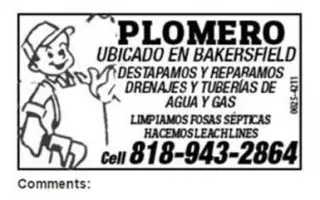 Plomero ubicado en Bakersfield