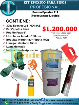 Kit Profesional de Epóxico para Pisos 2:1
