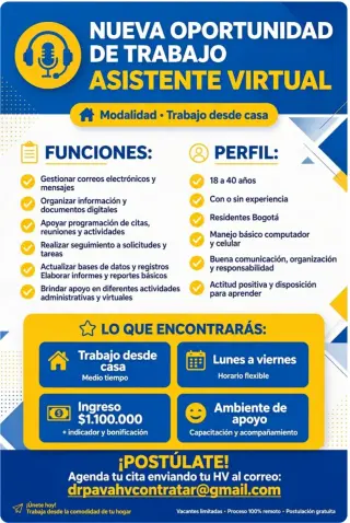 OFERTAS LABORALES CON O SIN EXPERIENCIAS