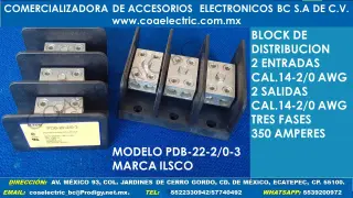 Bloque de Distribución para Sistemas Eléctricos