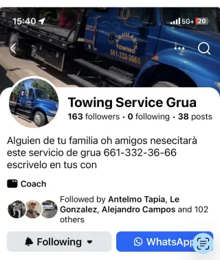 Towing Grua service Bakersfield Arvin