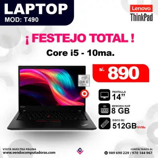 Laptop LENOVO THINKPAD intel core i5 - 10ma.