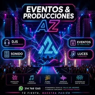 EVENTOS Y PRODUCCIONES AZ MINITECAS, DJS, SONIDO, EVENTOS, ALQUILER MEDELLIN