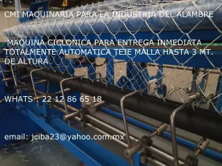 MAQUINA NUEVA EN VENTA PARA MALLA CICLONICA