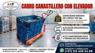 Carro Canastillero con Elevador