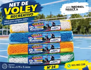 Redes de Voleibol Recreativas - Disponibles en Varios Colores