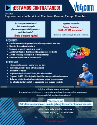 Representate de Servicio al Cliente