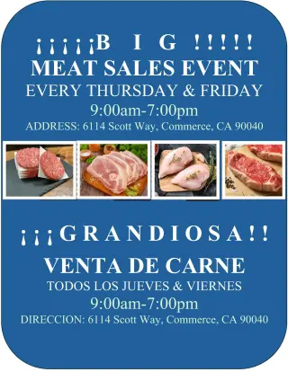 Evento Semanal de Venta de Carne - Cortes Frescos Todos los Jueves y Viernes
