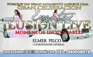 Servicios Profesionales de Video y Fotografía para Eventos y decoraciones.