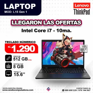 Laptop Core i7 - 10ma. Gen. / L15 Generación 1
