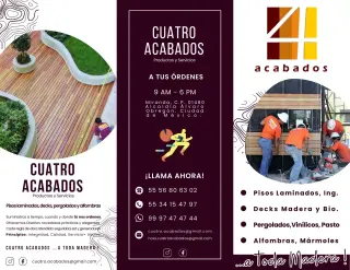 Pisos Laminados, Vinílicos, Alfombra, desde un Metro, de Cuatro Acabados, 4akva2