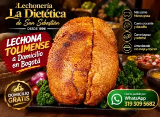 ¡La auténtica Lechona Tolimense a la puerta de tu casa en Bogotá! 🐷🔥