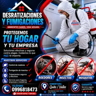 Fumigaciones en CalaCali y Pomasqui