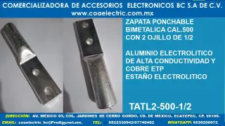Zapata Ponchable Bimetálica con Ojillo de 1/2
