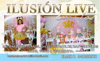 Servicios Profesionales de Video y Fotografía para Eventos y decoraciones.
